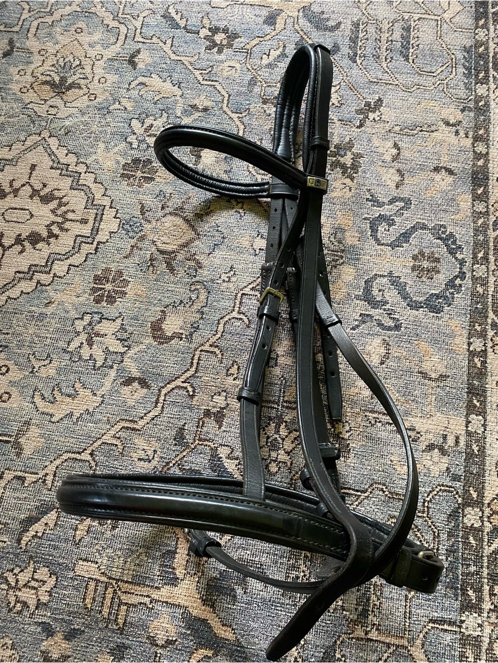 Stubben Black Leather Bridle Headstall - Classic Equestrian Style